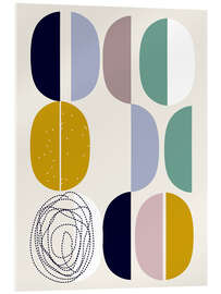 Acrylglasbild Geometrischen Formen im Mid-Century-Stil - Annick