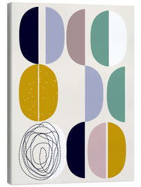 Canvas print Geometric shapes in mid-century style - Annick