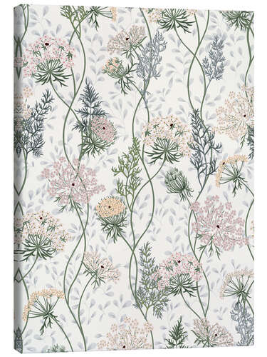 Canvas print Wildflower meadow Queen Anne's lace pattern