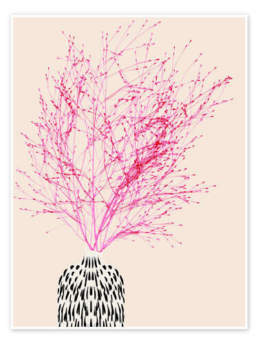 Poster Delicate, pink feather grasses