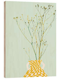 Wood print Delicate branch of a wild herb - Annick