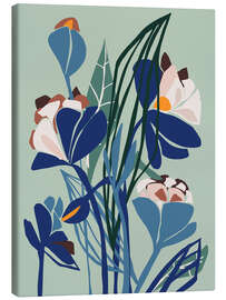 Canvas print Flower still life in paper cut style - Annick