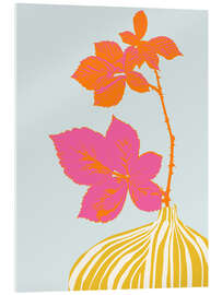 Acrylglasbild Brombeeranke in einer gelben Vase - Annick