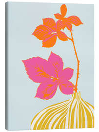 Stampa su tela Blackberry vine in a yellow vase - Annick