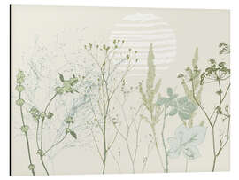 Alubild Gräser und wilde Kräuter in sanften Grüntönen - Annick
