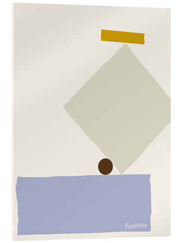 Acrylic print Abstract equilibrist with geometric shapes