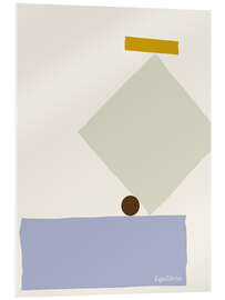 Akrylglastavla Abstract equilibrist with geometric shapes