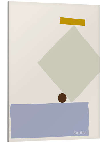 Stampa su alluminio Abstract equilibrist with geometric shapes