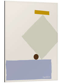 Stampa su alluminio Abstract equilibrist with geometric shapes