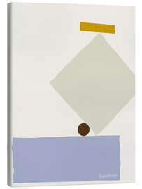 Quadro em tela Abstract equilibrist with geometric shapes