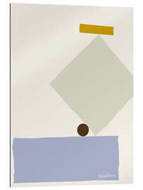Stampa su plexi-alluminio Abstract equilibrist with geometric shapes