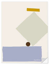 Naklejka na ścianę Abstract equilibrist with geometric shapes