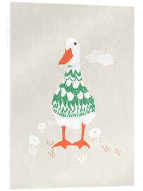 Acrylglasbild Gosling in einem skandinavischen Pullover - Annick