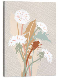 Lienzo Minimalistic Dandelion Wild garden Illustration - Annick