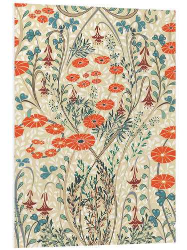 Hartschaumbild Wilde Wiesenblumen Vintage
