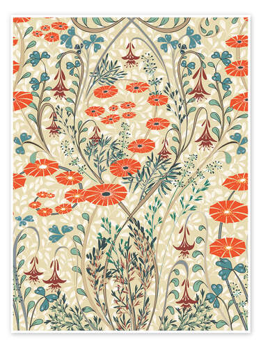 Poster Wild Meadow Flowers Vintage