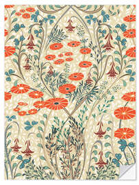 Selvklebende plakat Wild Meadow Flowers Vintage