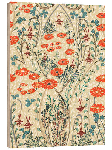 Trätavla Wild Meadow Flowers Vintage