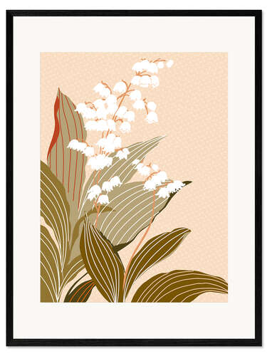 Impresión de arte enmarcada Wild Garden, Lily of the Valley