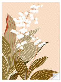 Wall sticker Wild Garden, Lily of the Valley - Annick