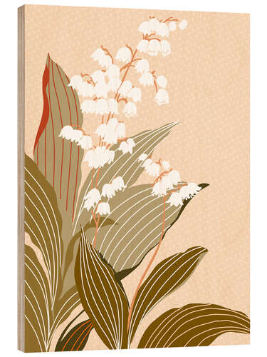 Print på træ Wild Garden, Lily of the Valley