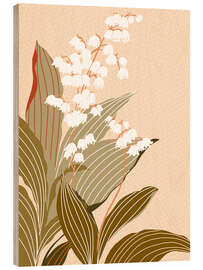 Print på træ Wild Garden, Lily of the Valley - Annick