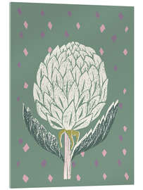 Obraz na szkle akrylowym Artichoke in sage green - Annick