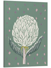 Aluminium print Artichoke in sage green - Annick