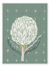 Stampa Artichoke in sage green - Annick