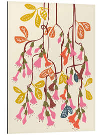 Aluminium print Hanging Fuchsia flowers - Annick