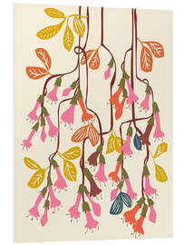 Hartschaumbild Hängende Fuchsienblüten