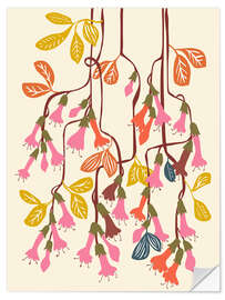 Wandsticker Hängende Fuchsienblüten