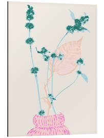 Aluminium print Thistle branch in a modern vase - Annick