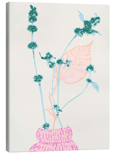 Canvas print Thistle branch in a modern vase