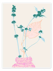 Stampa Thistle branch in a modern vase - Annick