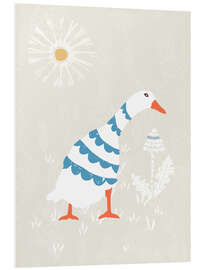 Hartschaumbild Gänseküken im Sonnenschein