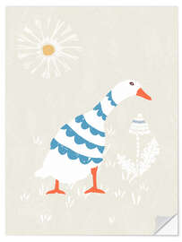 Wandsticker Gänseküken im Sonnenschein