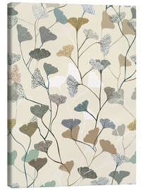 Canvas print Botanical ginkgo leaf in soft earth tones - Annick