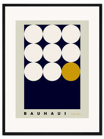 Gerahmter Kunstdruck Bauhaus-Poster mit Geometrien - Annick
