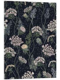 Acrylglasbild Wilde Möhre in Nachtblau - Annick