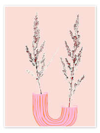 Stampa Grasses in a pink vase still life - Annick
