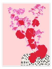Stampa Pink branch of a lady's mantle plant - Annick