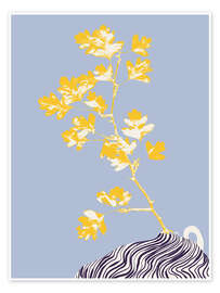 Stampa Still life with yellow hawthorn branch - Annick