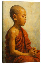 Canvas print A young monk in deep meditation - Natalie Bruns