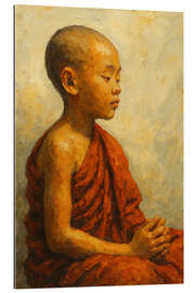 Gallery Print Ein junger Mönch in tiefer Meditation