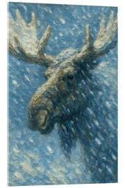 Acrylic print Moose in the blizzard - Natalie Bruns