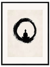 Gerahmter Kunstdruck Sit. Breath. Become.