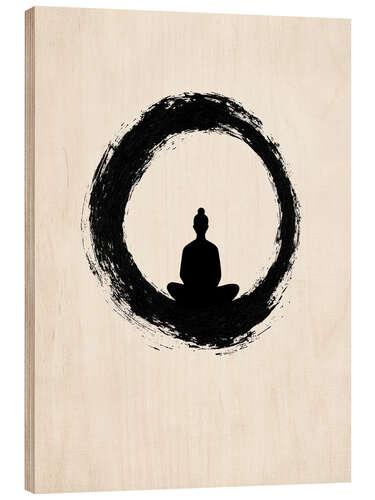 Wood print Sit. Breath. Become.
