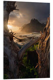 Acrylic print Sunrise in Punta del Hidalgo Tenerife - Jos Pannekoek
