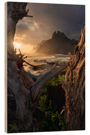 Cuadro de madera Sunrise in Punta del Hidalgo Tenerife - Jos Pannekoek